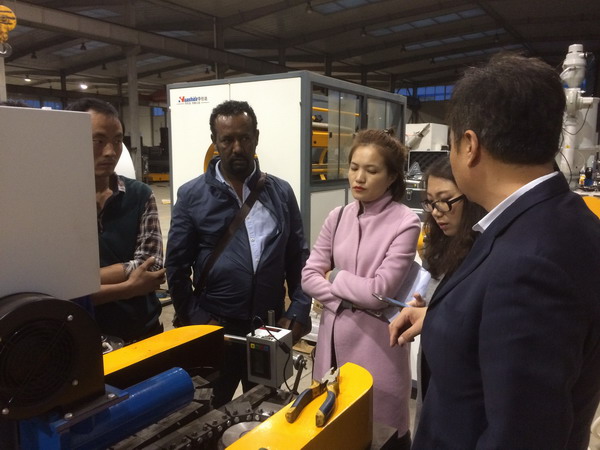 埃塞俄比亚客户也知道我司 是中国知名单壁波纹管设备生产企业